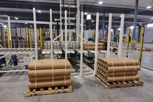 Paper Tubing on Pallets
