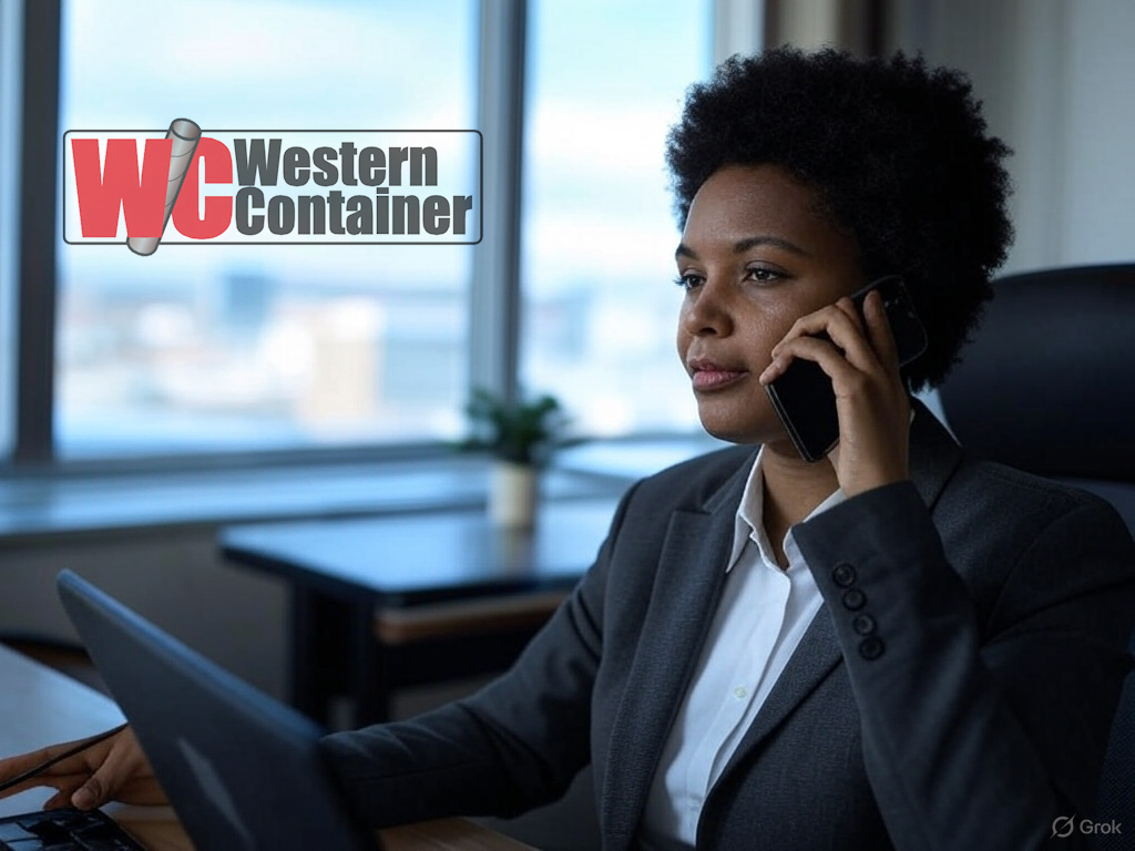 purchasing calling Western Container with logo