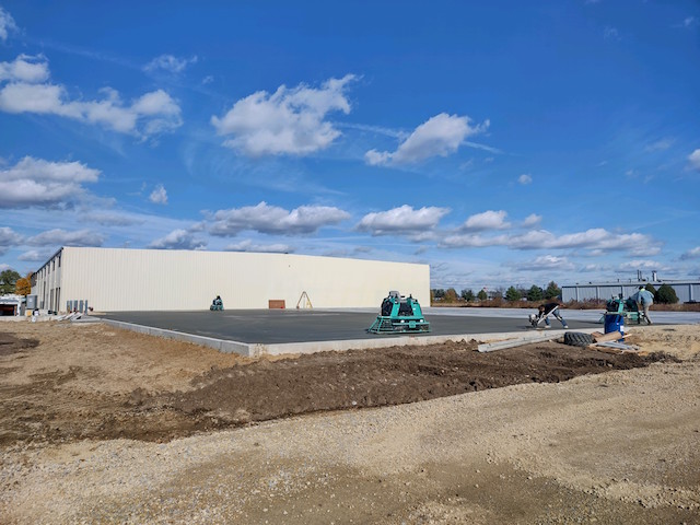 Concrete outside Venture Drive Plant