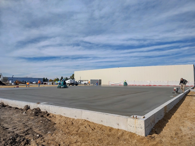 Concrete on the Southend of the Venture Drive Plant